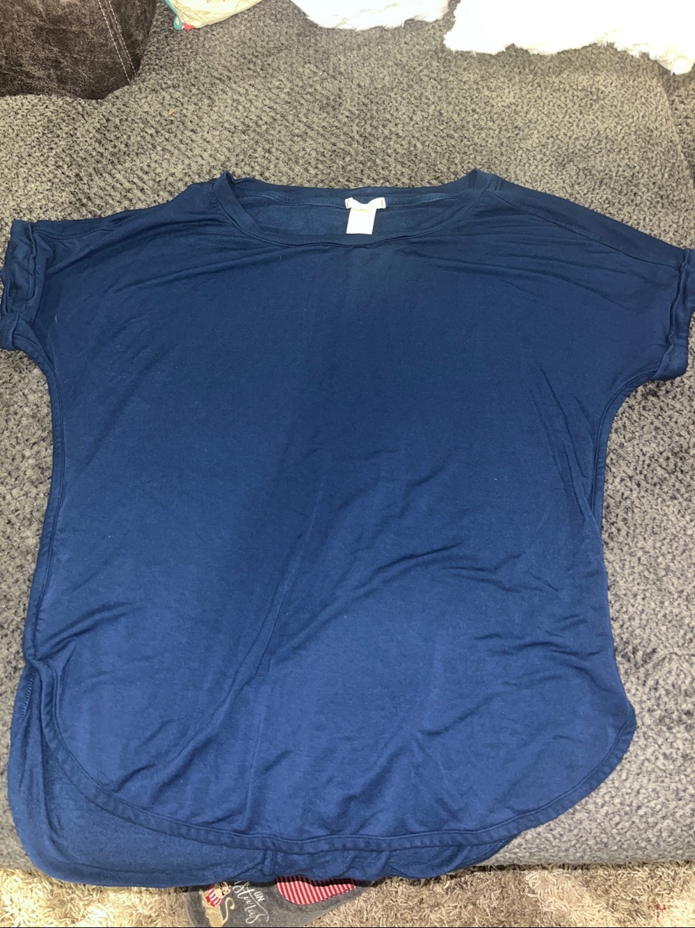 Matty M Navy Short-Sleeve Crewneck Tee